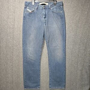 Diesel jeans Men's 36 Fits 34x33 Blue Kutler Whisker Faded Vinatge y2k Dark